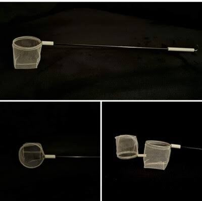 Premium shriimp net on black background